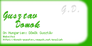 gusztav domok business card