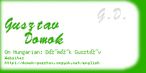 gusztav domok business card